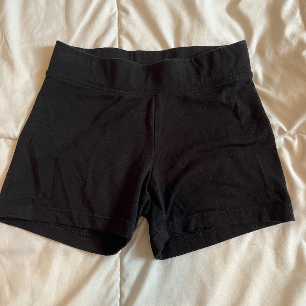 black mini shorts